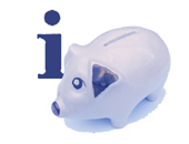 Information and Piggy Bank symbols